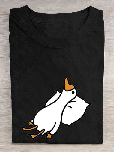 Loose Short Sleeve Crew Neck Animal Casual Regular T-Shirt