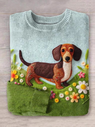 Casual Long Sleeve Crew Neck Animal Loose Regular Sweatshirt