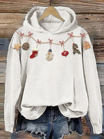 Loose Long Sleeve Hoodie Floral Casual Regular Sweatshirt
