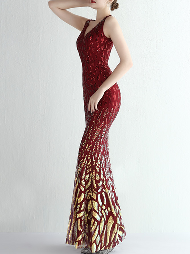 Sexy Sleeveless V Neck Plain Tight Maxi Dress