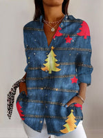 Long Sleeve Shirt Collar Geometric Casual Regular Shirt