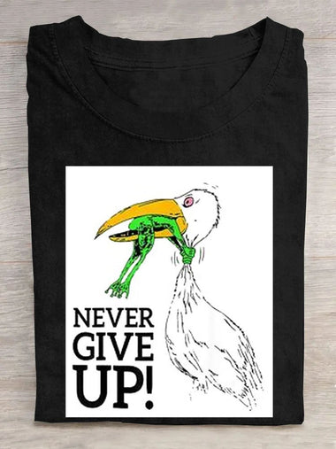 Loose Short Sleeve Crew Neck Animal Casual Regular T-Shirt