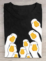 Casual Short Sleeve Crew Neck Animal Loose Regular T-Shirt