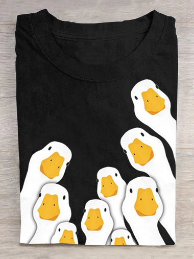 Casual Short Sleeve Crew Neck Animal Loose Regular T-Shirt