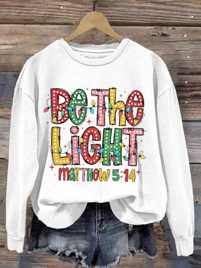 Casual Long Sleeve Crew Neck Christmas Loose Regular Sweatshirt