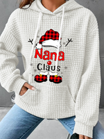 Loose Long Sleeve Hoodie Santa Claus Simple Regular Hoodie