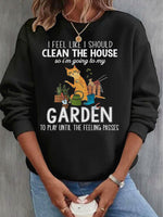 Casual Long Sleeve Crew Neck Cat Loose Regular Sweatshirt