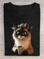 Casual Short Sleeve Crew Neck Animal Loose Regular T-Shirt