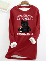 Long Sleeve Crew Neck Santa Claus Casual Regular Sweatshirt