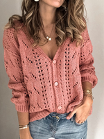 Casual Long Sleeve Shirt Collar Plain Loose Regular Shirt