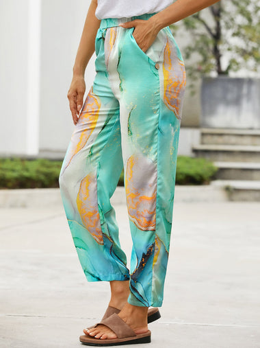 Casual Gradient Pattern Loose Long Pants