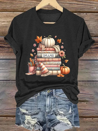 Simple Cap Sleeve Crew Neck Text Letters Loose Regular T-Shirt
