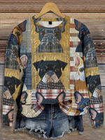 Casual Long Sleeve Crew Neck Animal Loose Regular Sweatshirt