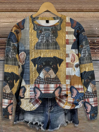 Casual Long Sleeve Crew Neck Animal Loose Regular Sweatshirt