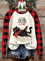 Casual Long Sleeve Crew Neck Christmas Loose Regular Sweatshirt