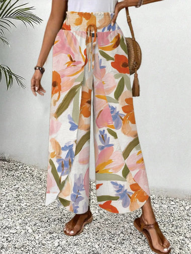 Casual Floral Loose Long Pants