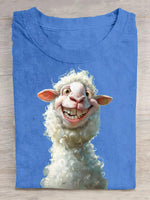 Casual Short Sleeve Crew Neck Animal Loose Regular T-Shirt