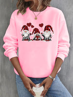 Casual Long Sleeve Crew Neck Christmas Loose Regular Sweatshirt