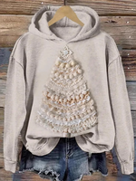 Loose Long Sleeve Hoodie Christmas Casual Regular Sweatshirt