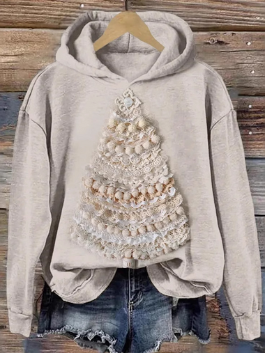 Loose Long Sleeve Hoodie Christmas Casual Regular Sweatshirt