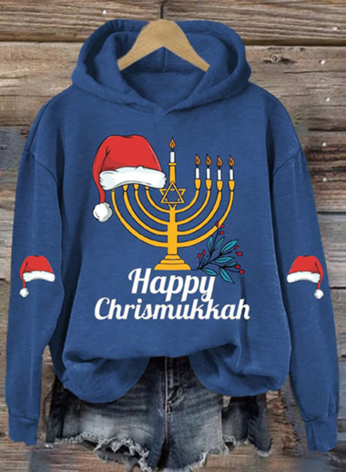 Casual Long Sleeve Hoodie Text Letters Regular Hoodie