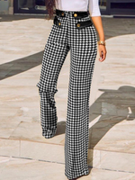 Casual Plaid Loose Long Pants