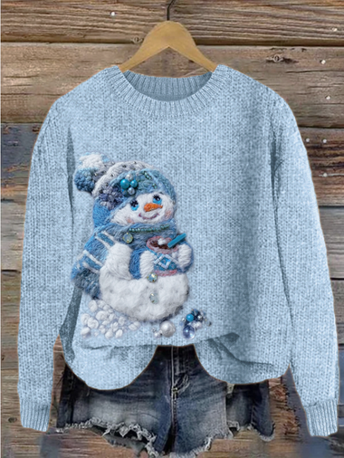 Casual Long Sleeve Crew Neck Animal Regular Sweater
