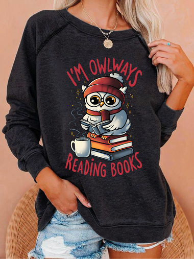 Casual Long Sleeve Crew Neck Animal Regular Sweatshirt