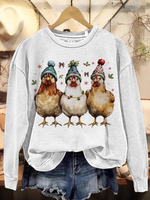 Casual Long Sleeve Crew Neck Animal Loose Regular Sweatshirt
