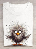 Casual Short Sleeve Crew Neck Animal Loose Regular T-Shirt