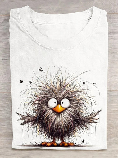 Casual Short Sleeve Crew Neck Animal Loose Regular T-Shirt