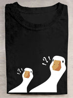 Casual Long Sleeve Crew Neck Animal Loose Regular T-Shirt