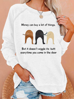 Casual Long Sleeve Crew Neck Animal Regular Sweatshirt