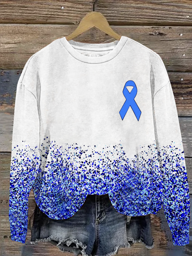 Long Sleeve Crew Neck Text Letters Casual Regular Sweatshirt