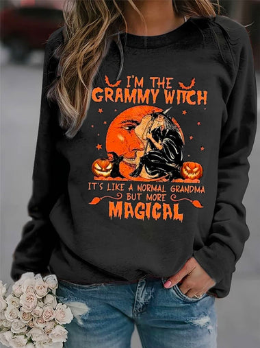 Casual Long Sleeve Crew Neck Text Letters Loose Regular Sweatshirt