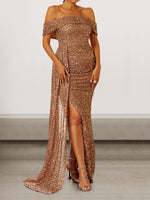 Sexy Long Sleeve Boat Neck Plain Tight Maxi Dress
