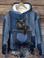 Casual Long Sleeve Hoodie Floral Animal Loose Regular Sweatshirt