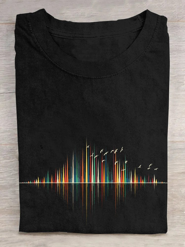 Casual Short Sleeve Crew Neck Random Print Loose Regular T-Shirt