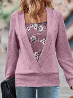 Loose Long Sleeve Floral Casual Regular Blouse