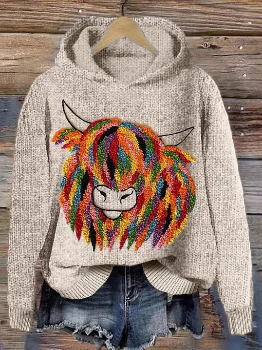 Loose Long Sleeve Hoodie Christmas Casual Regular Sweatshirt