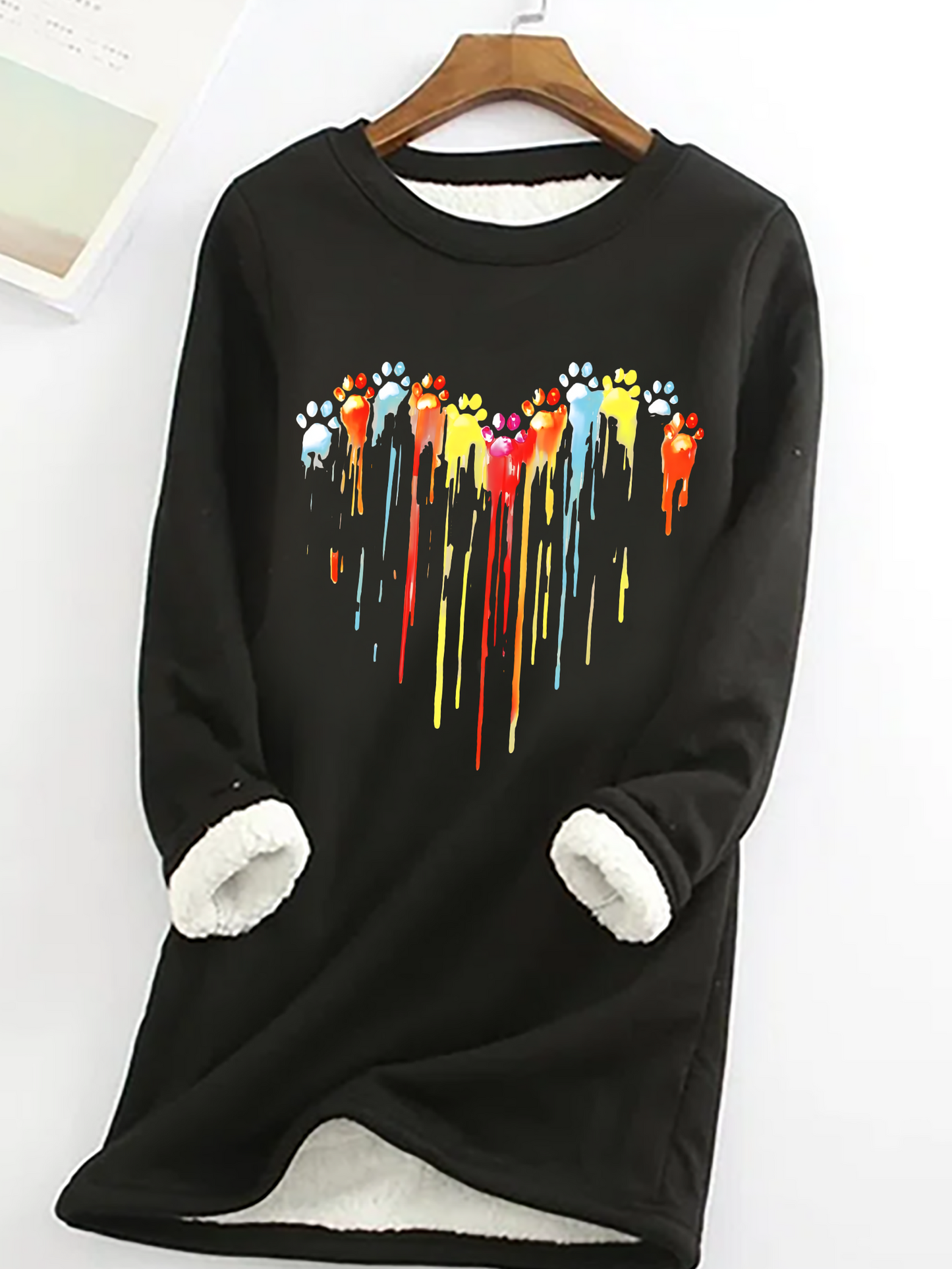 Long Sleeve Crew Neck Text Letters Casual Regular Sweatshirt