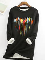 Long Sleeve Crew Neck Text Letters Casual Regular Sweatshirt