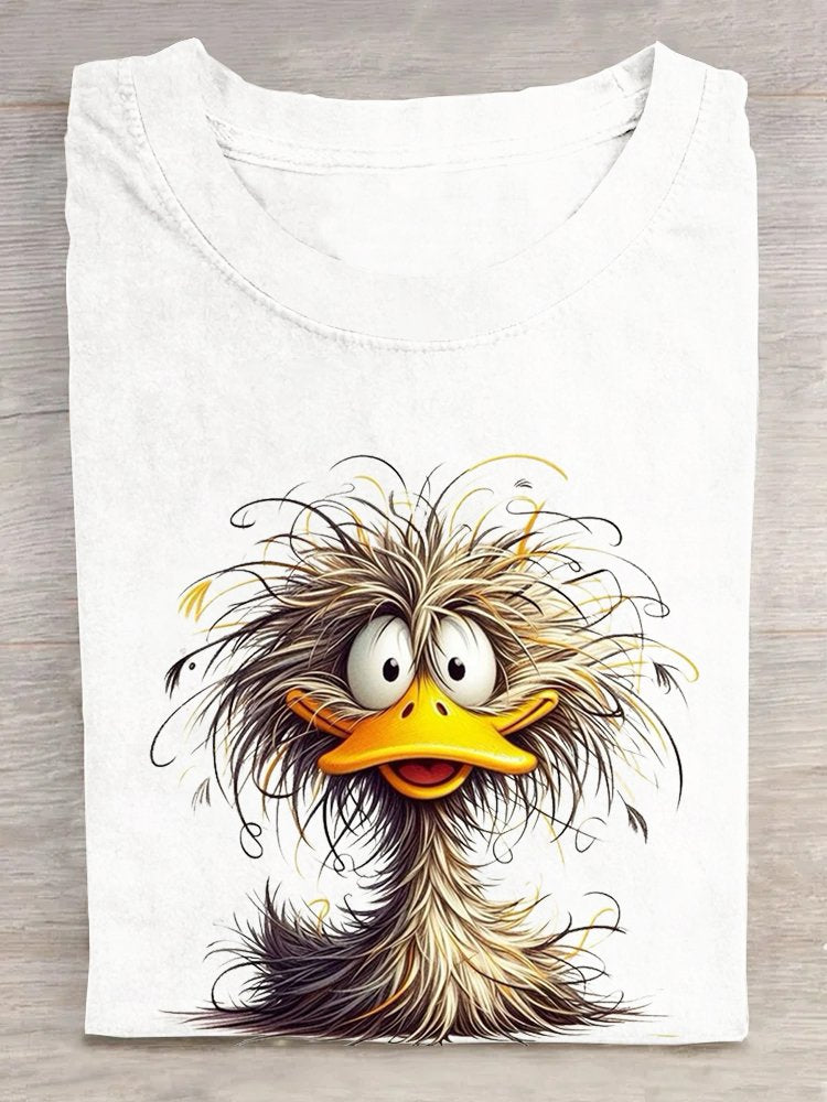 Loose Short Sleeve Crew Neck Animal Casual Regular T-Shirt