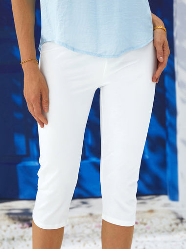 Casual Plain Tight Capris Leggings