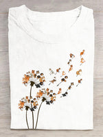 Casual Short Sleeve Crew Neck Dog Loose Regular T-Shirt