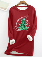 Long Sleeve Crew Neck Christmas Casual Regular Sweatshirt