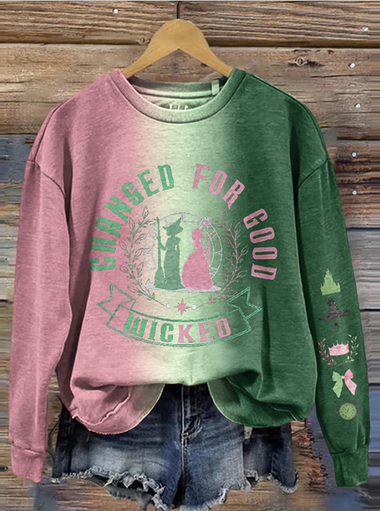 Long Sleeve Crew Neck Animal Casual Regular Sweatshirt