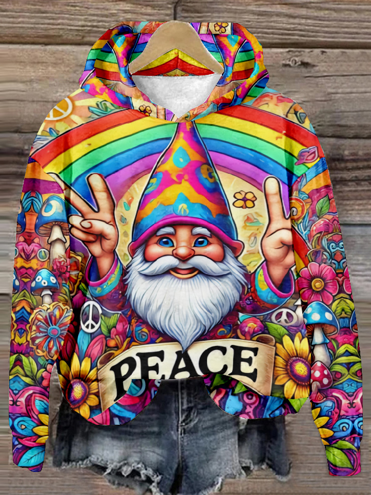 Loose Long Sleeve Hoodie Floral Animal Casual Regular Sweatshirt