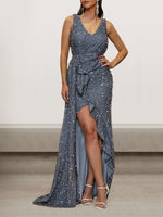 Sexy Sleeveless V Neck Plain Tight Maxi Dress