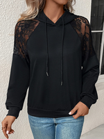 Loose Long Sleeve Hoodie Plain Casual Regular Sweatshirt